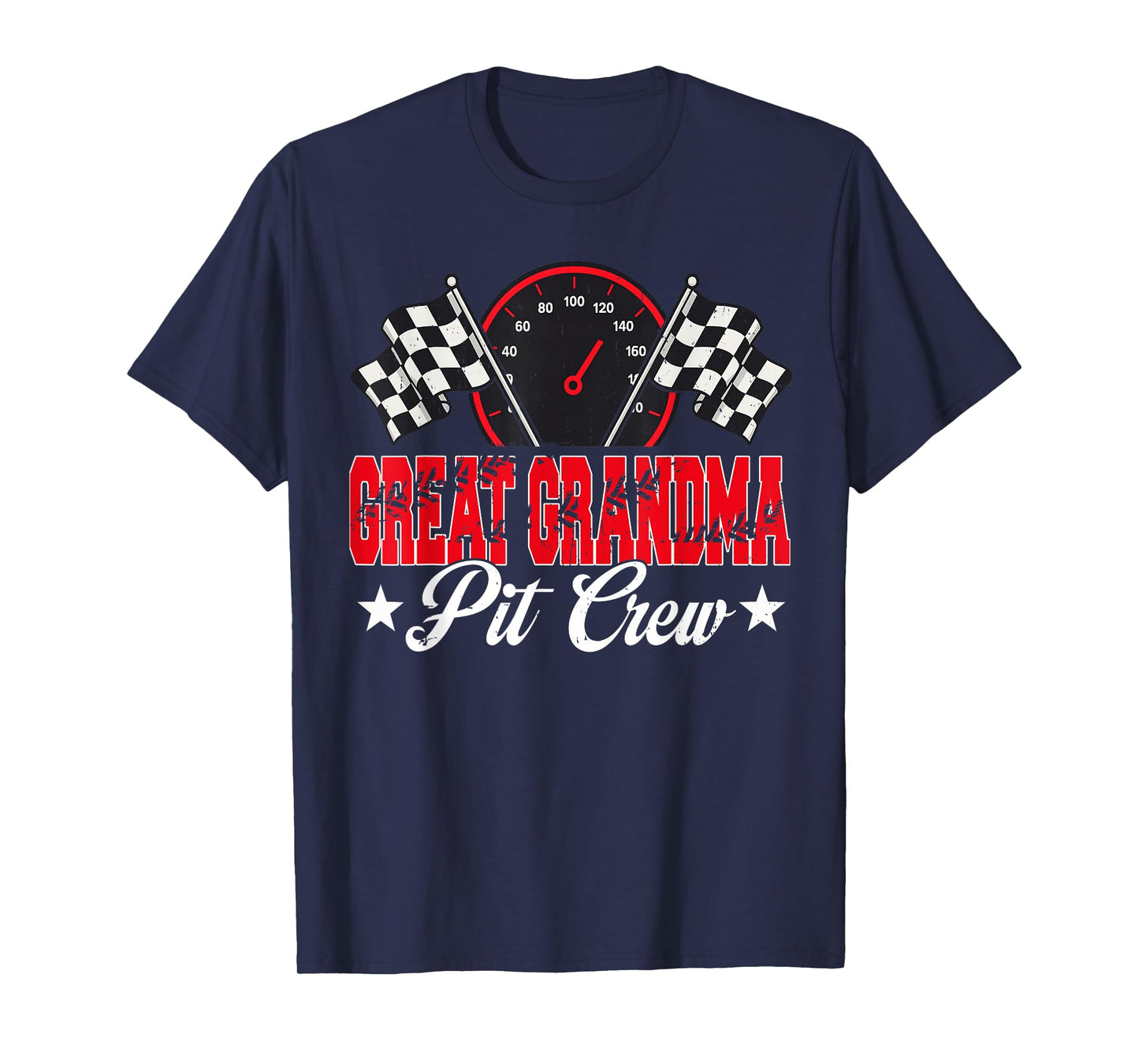 Race Car Birthday Party Racing Family Great Grandma Pit Crew T-Shirt