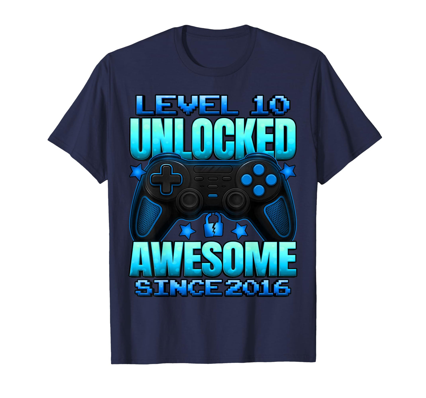Level 10 Unlocked 10 Year Old Gifts Boys 10th Birthday Boy T-Shirt