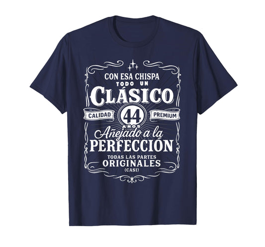 Vintage 44th Birthday Men Funny Cumpleaños 44 Spanish Gag T-Shirt