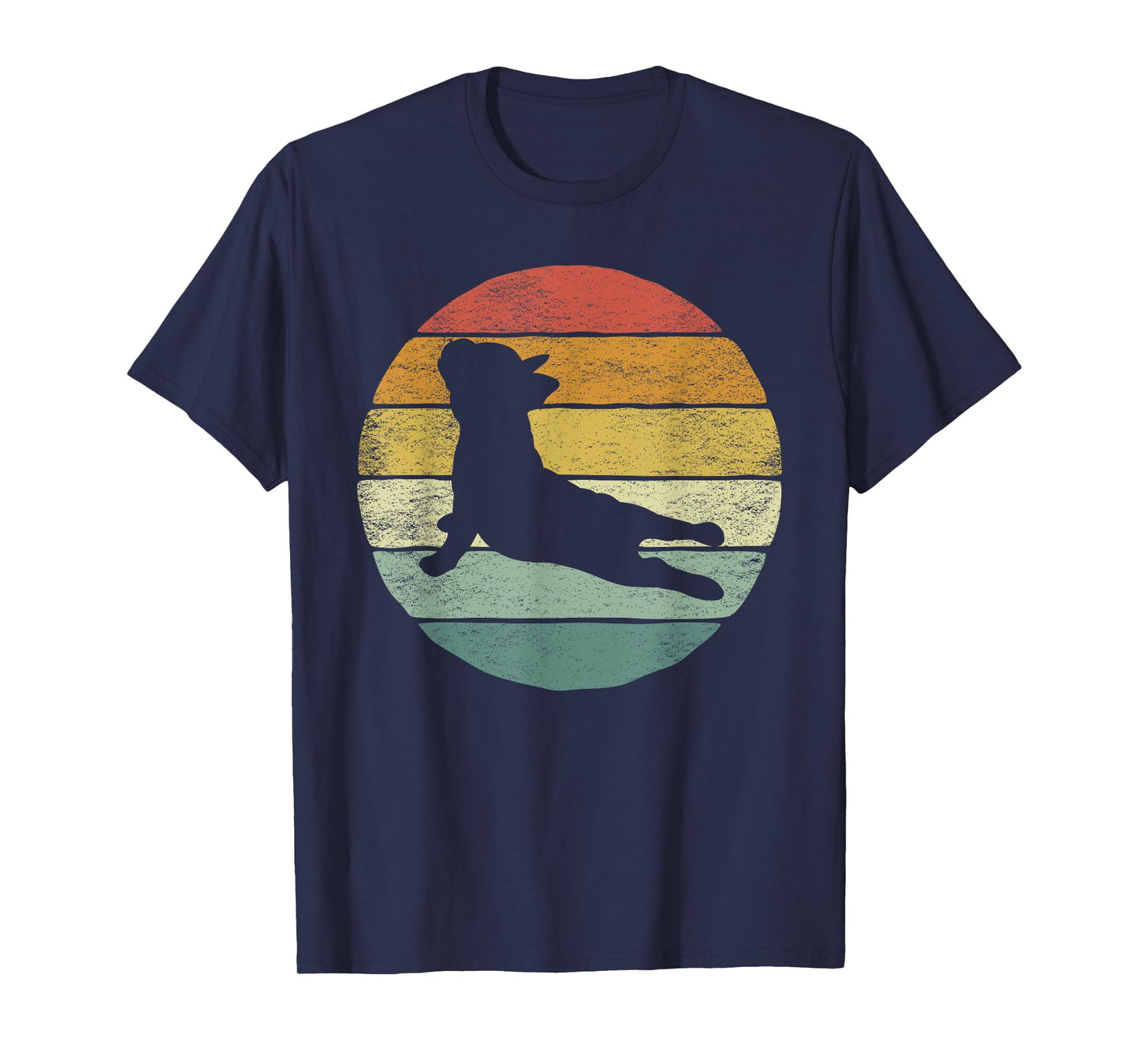 Vintage Retro French Bulldog Shirt Yoga Funny French Bulldog T-Shirt for Men Women Girls Kids
