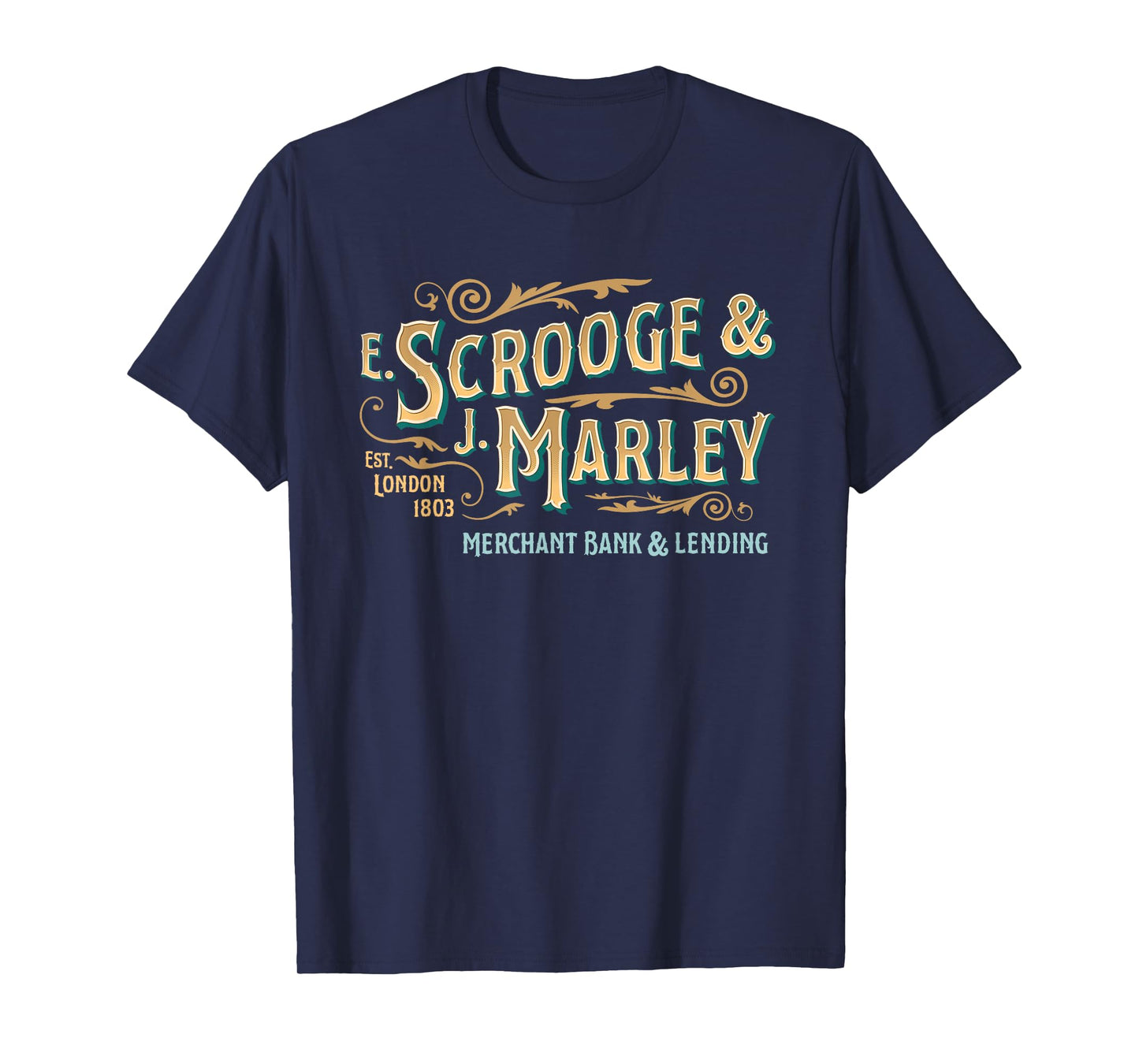 Victorian Design Scrooge & Marley Est 1803 Ebenezer Scrooge T-Shirt