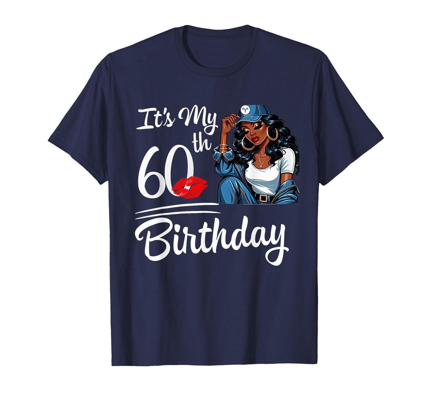 It's My 60th Birthday 60 Years Old Black Melanin Women Girl T-Shirt