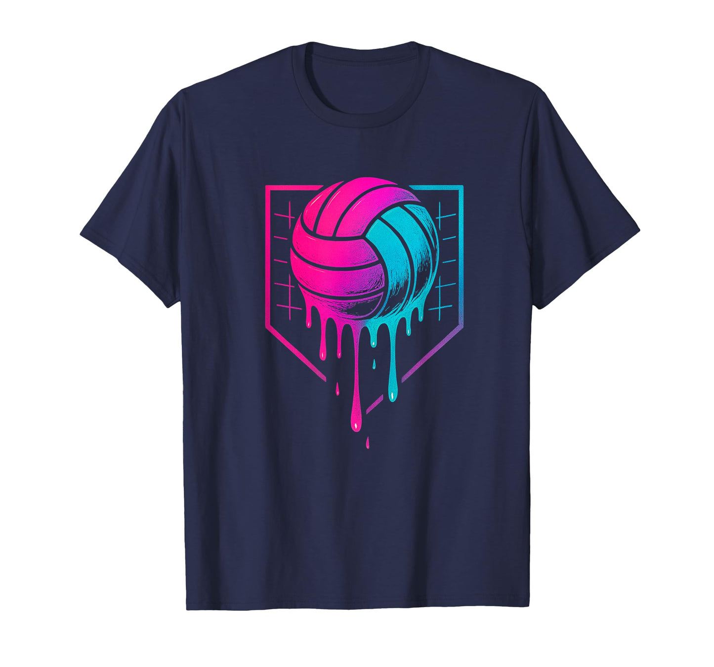 Volleyball Drip for Teens Ice Cream Drip Girls Volleyball T-Shirt