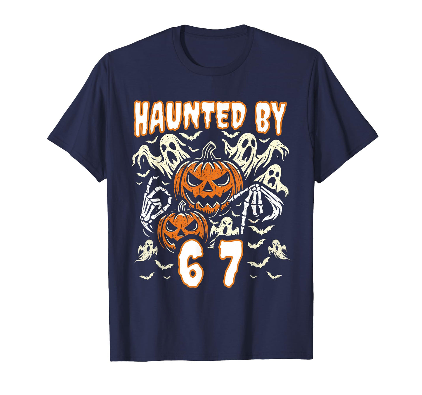 Funny Six Seven Meme Gen Alpha Haunted by 67 Halloween T-Shirt
