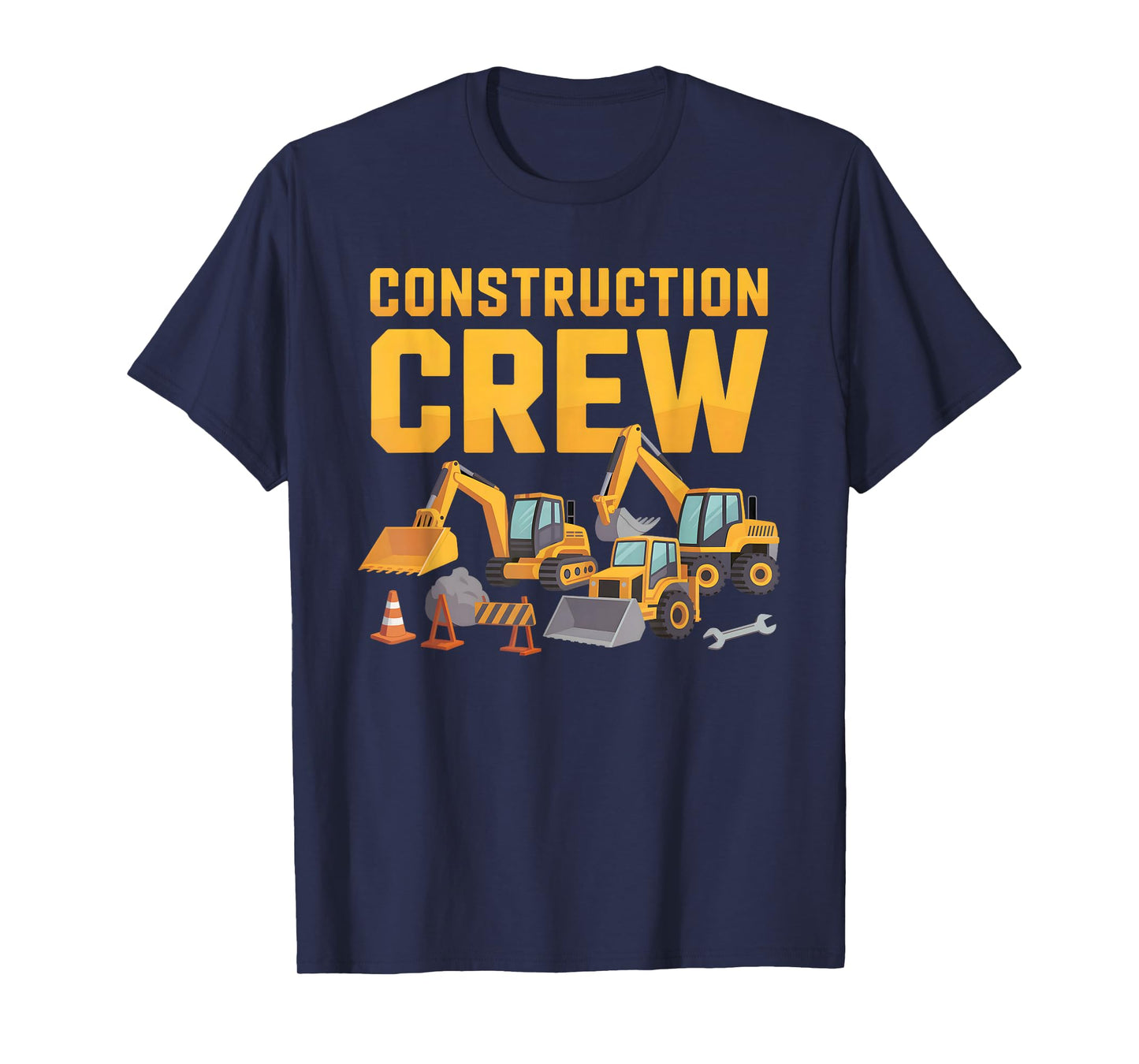 Boys Construction Crew Birthday Theme Digger Matching Outfit T-Shirt