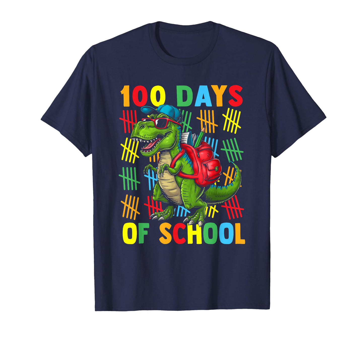 100 Days of School Dinosaur 100 Days Smarter 100th Day Kids T-Shirt