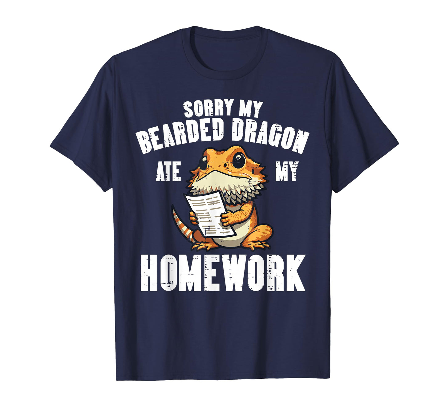 Bearded Dragon Ate Homework Funny Beardie Boys Girls Kids T-Shirt