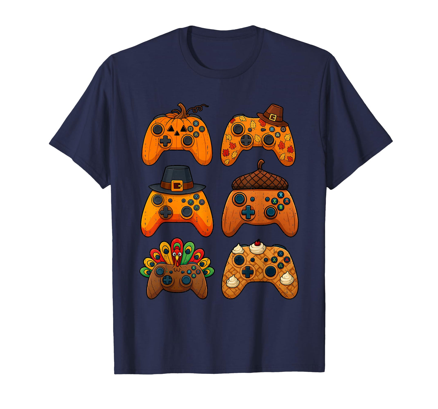 Gamer Turkey Fall Thanksgiving Video Game Gaming Teen Boys T-Shirt