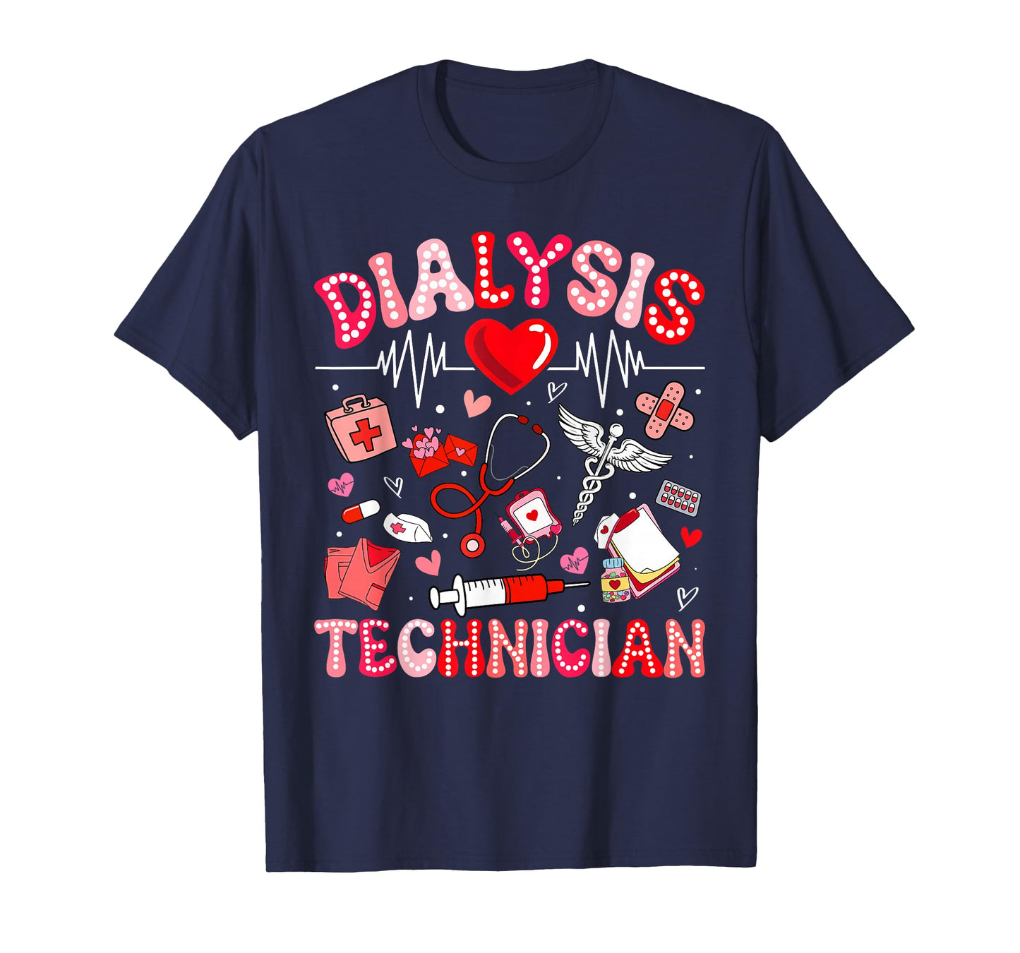 Dialysis Technician Valentine Heart Nurse RN CNA Women T-Shirt