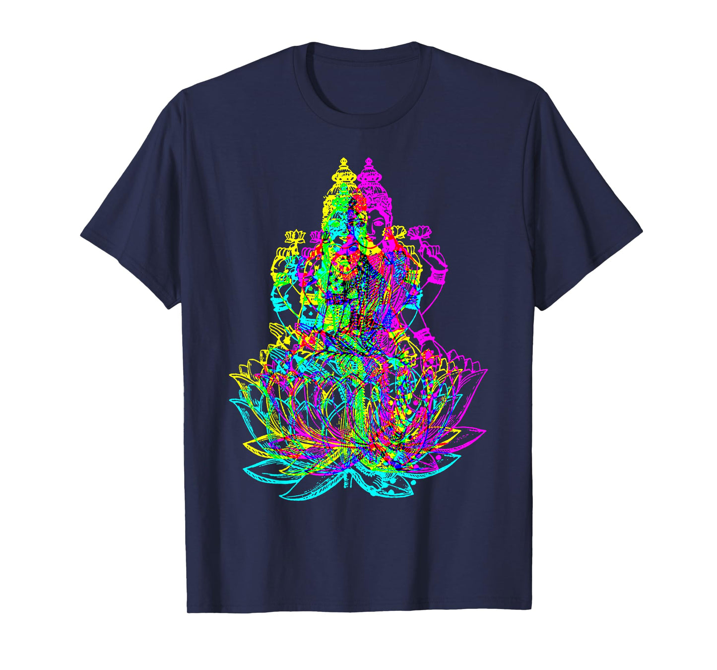 Hindu Goddess Lakshmi Shakti - Psychedelic Colors T-Shirt T-Shirt