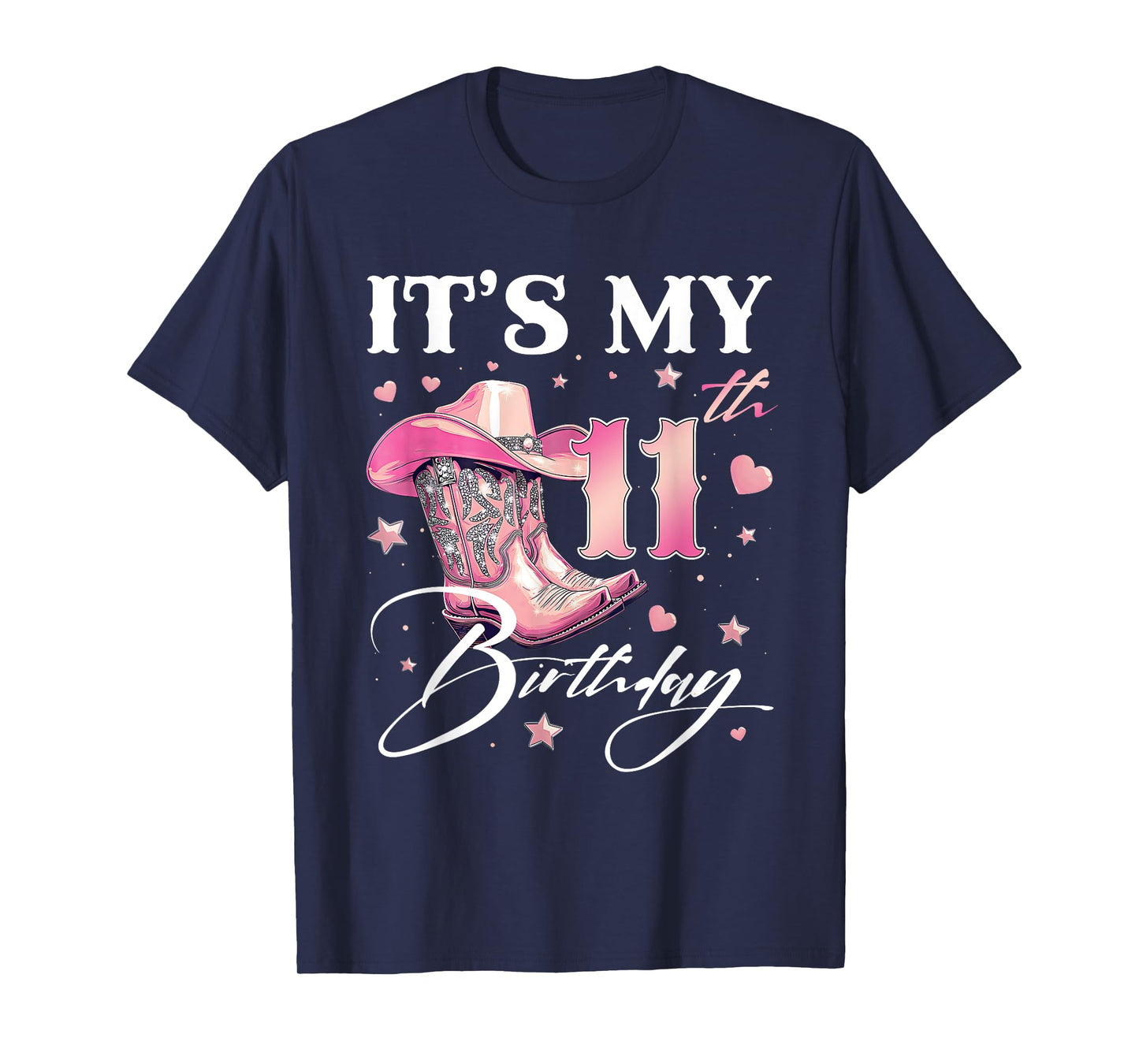 Cowgirl It's My 11th Birthday Western Linedance Boots Lover T-Shirt