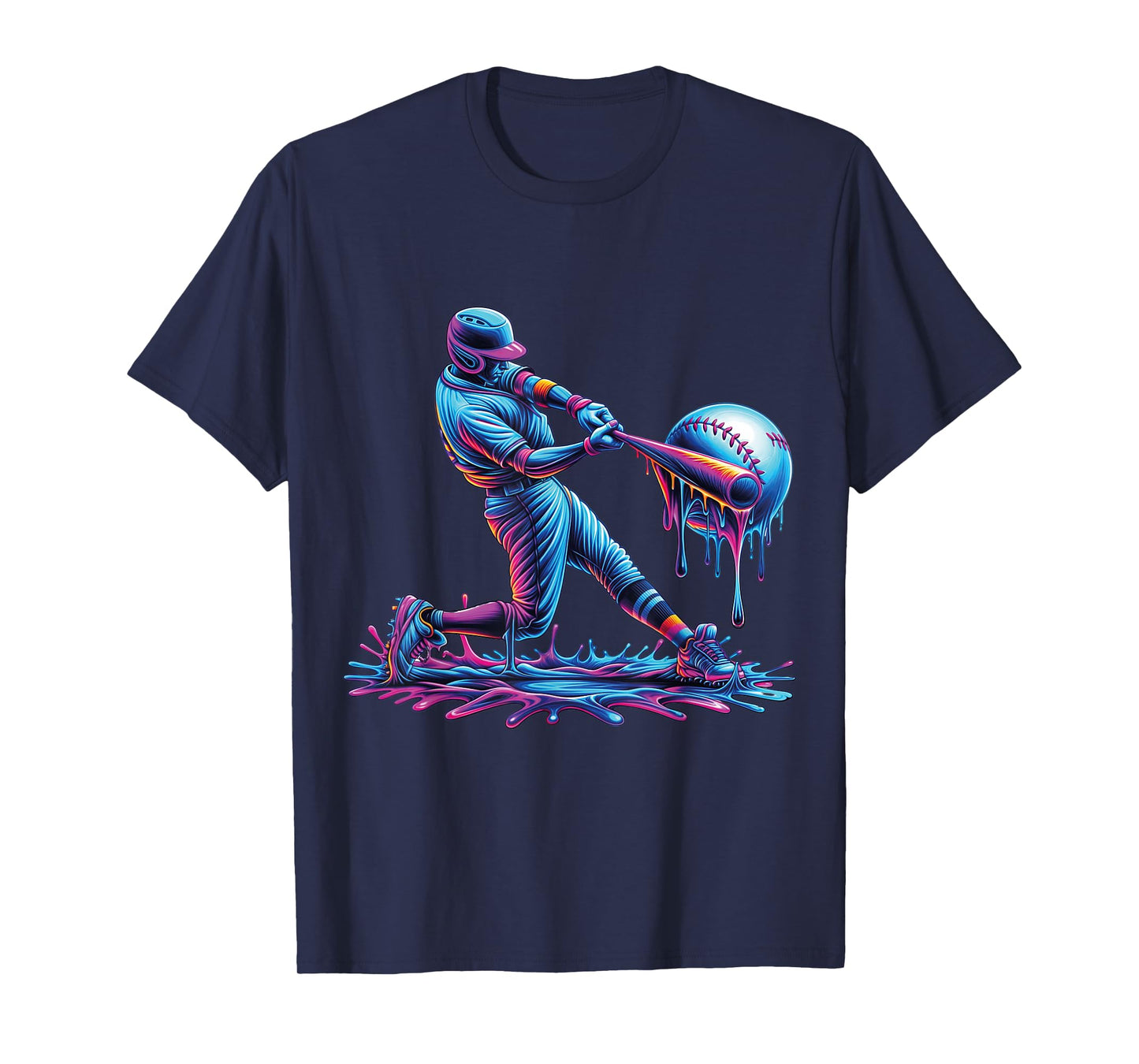 Baseball Drip For Boys Player Ice Cream Drip Baseball Stuff T-Shirt