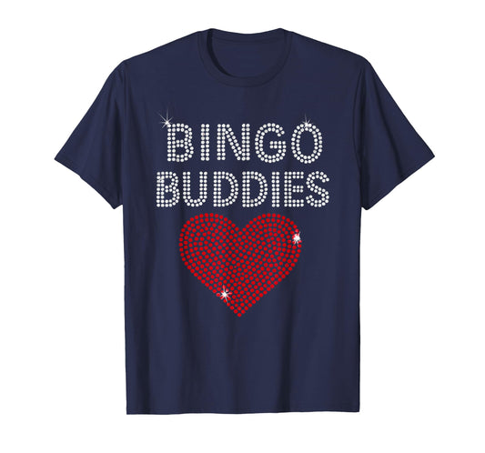 Bingo Buddies Bingo Lover Cute Heart Funny Game Women Girls T-Shirt