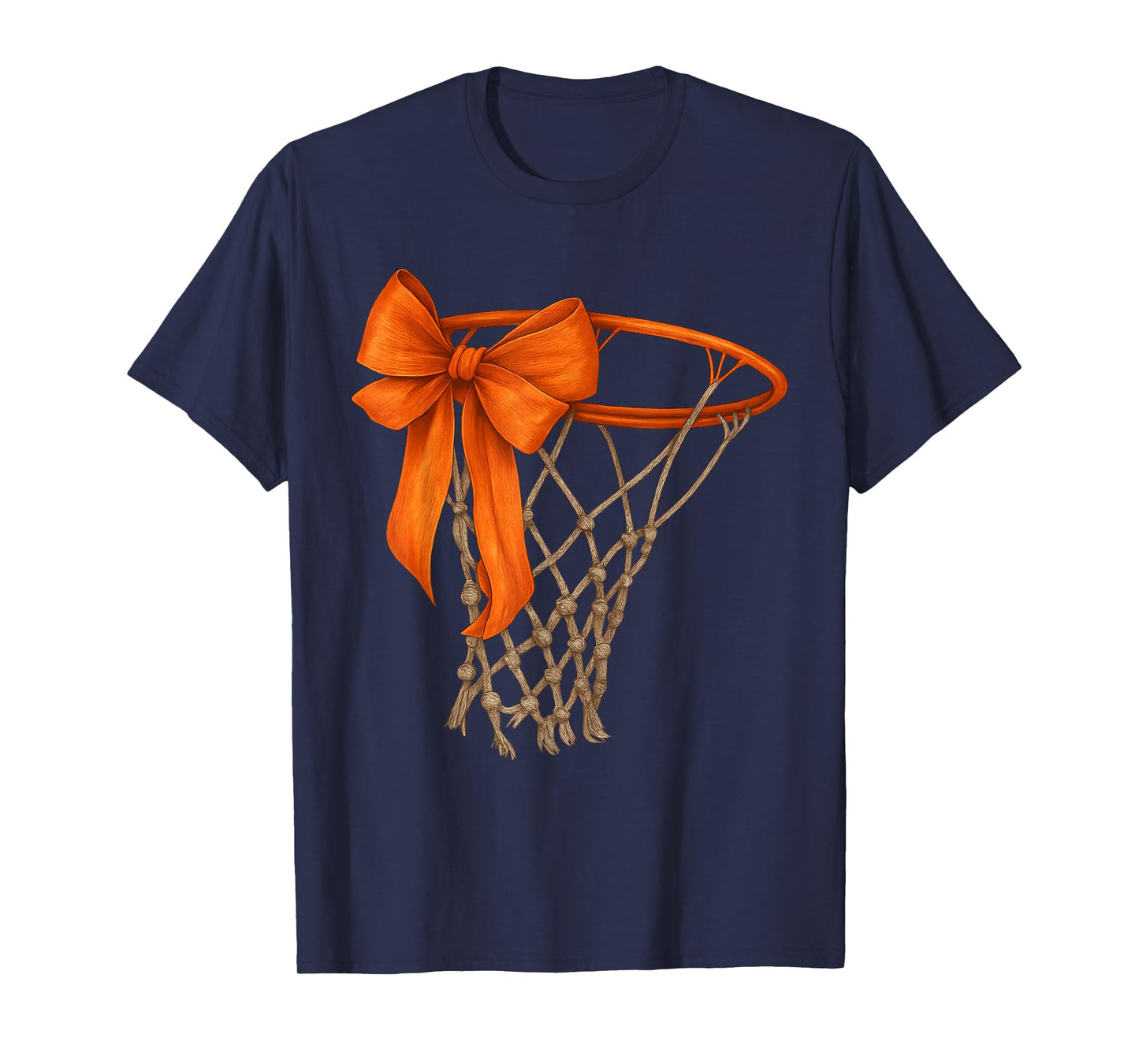 Basketball Hoop with Bow Cute Basketball Aesthetic T-Shirt