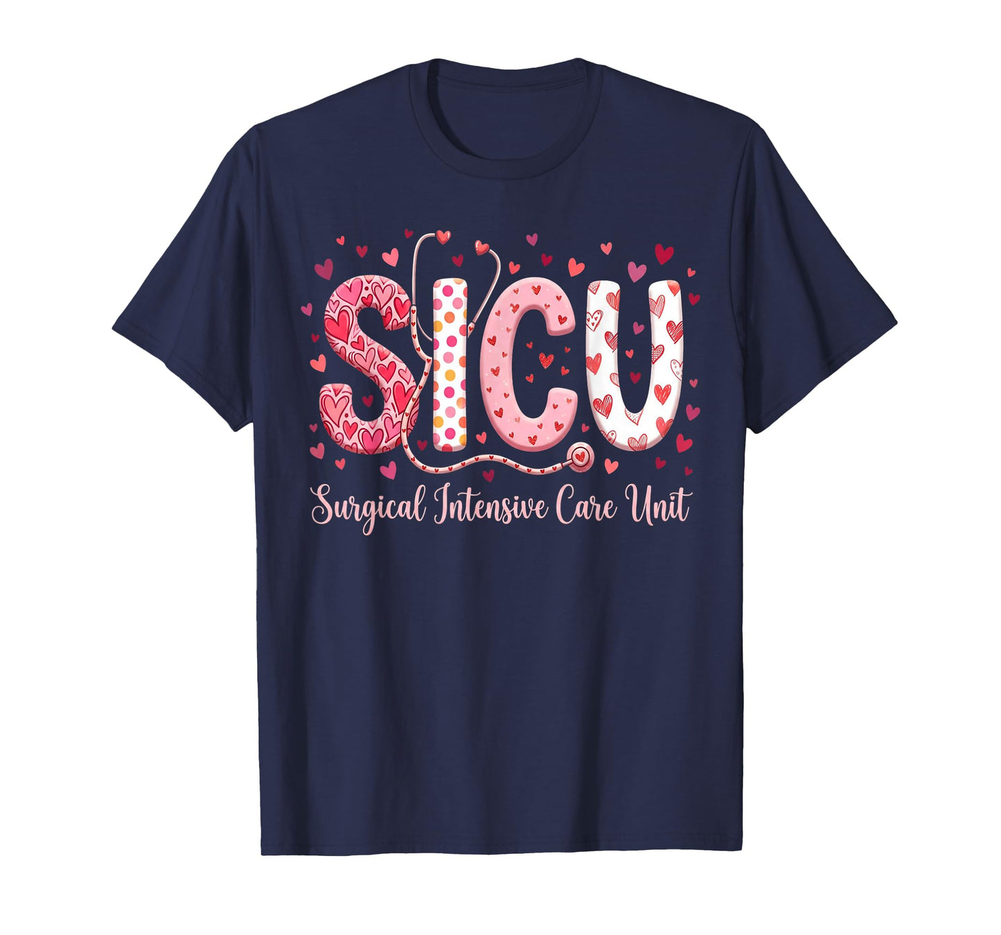 Heart Surgical Intensive Care Unit Valentines SICU Nurse T-Shirt
