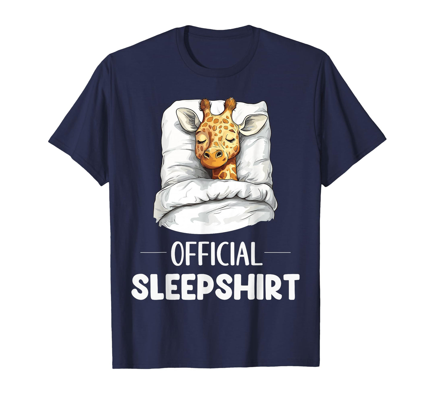 Official Sleepshirt Sleeping Giraffe Animal Lovers Pajama T-Shirt