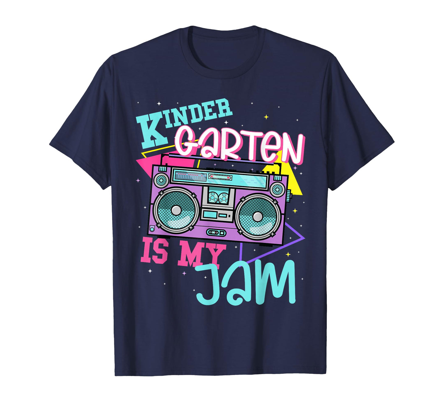 Kindergarten Is My Jam Cute Teacher Shirt 80's 90's Styl T-Shirt