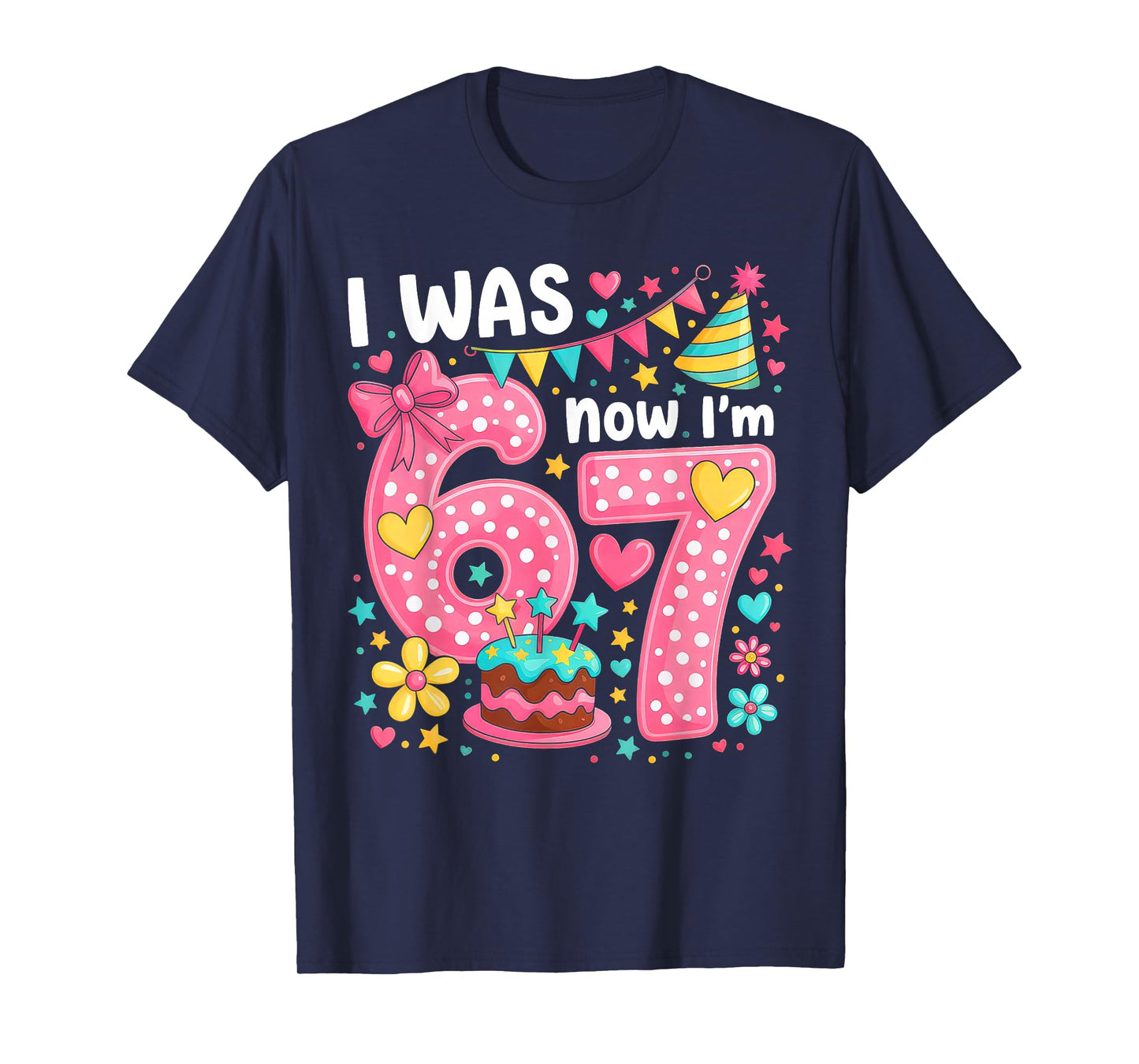 7 Year Old Birthday I was 6 Now I'm 7 T-Shirt