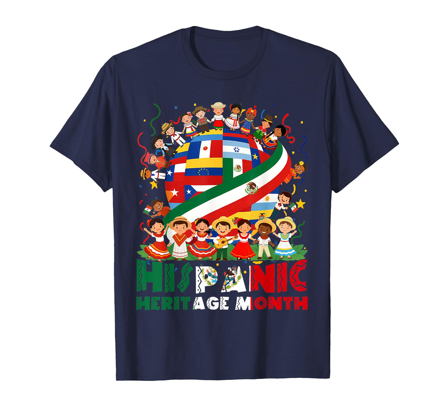 Hispanic Heritage Month Mexico All Latin Boys Girls Kids T-Shirt