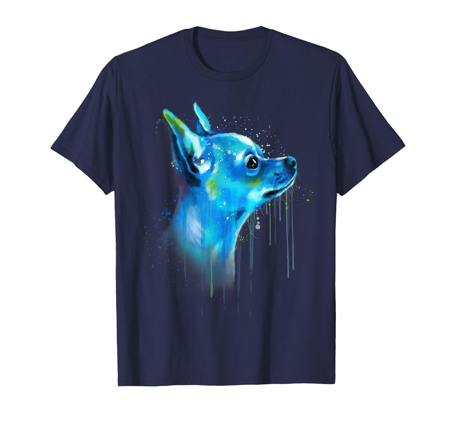 Cute Chihuahua Watercolor Painting Art T-Shirt
