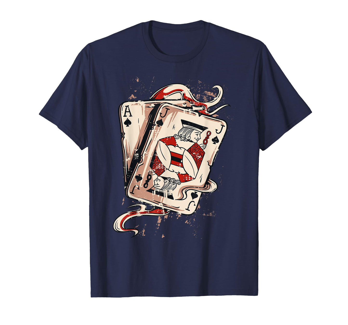 Poker Hand Ace and Jack Playing Cards Blackjack T-Shirt