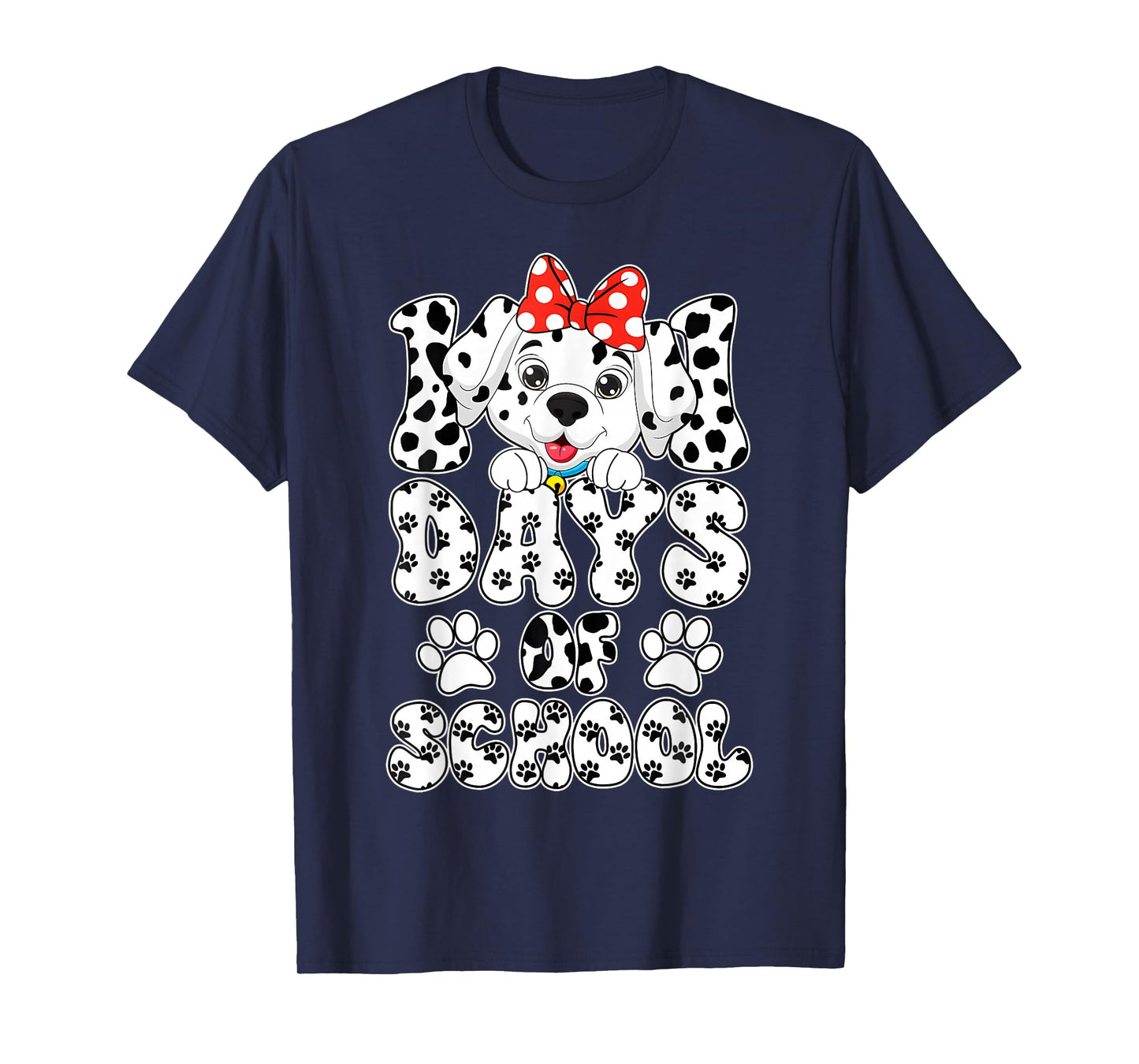 100 Days of School Dalmatian Dog Kids 100 Days Smarter T-Shirt