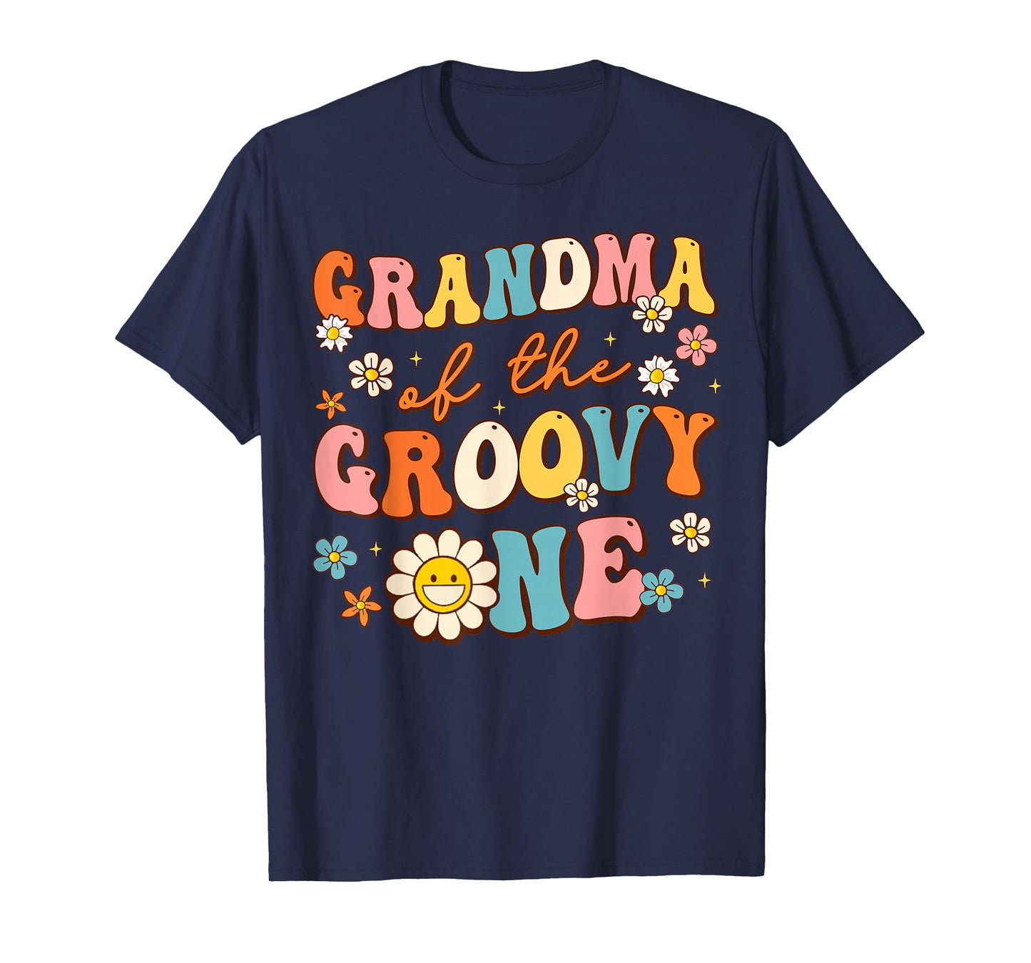 Grandma Of Groovy One 1st Birthday Pregnancy Announcement T-Shirt