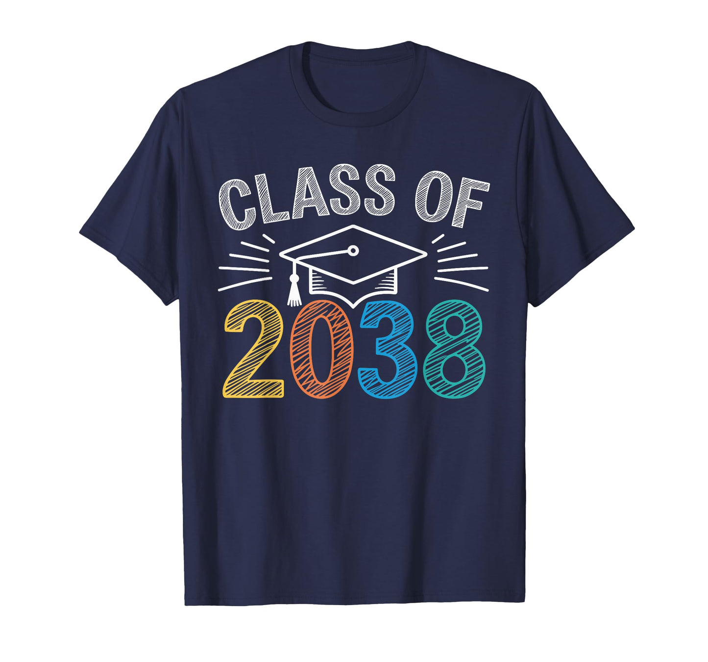 Class of 2038 Grow With Me Kindergarten First Day of School T-Shirt