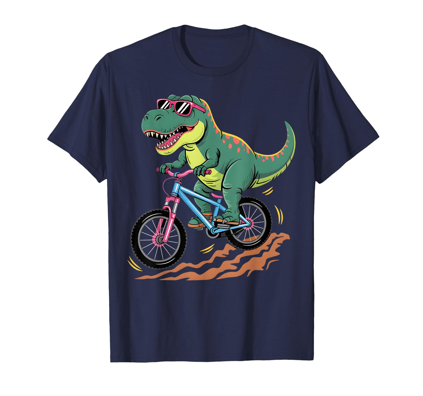 Dinosaur Bicycle MTB Bike Cycle Cycling Toddler Kids Boys T-Shirt