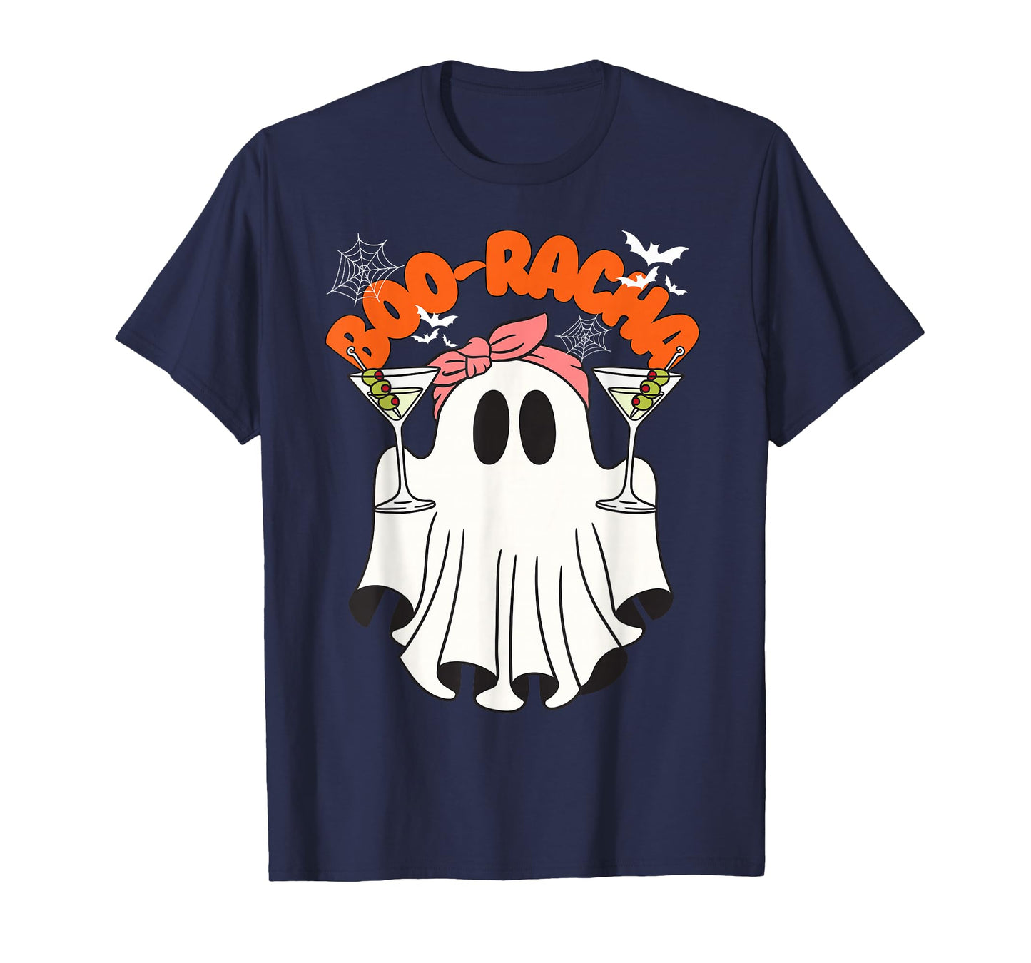 Boo-racha Funny Halloween Ghost Drinking Margarita Boo racha T-Shirt