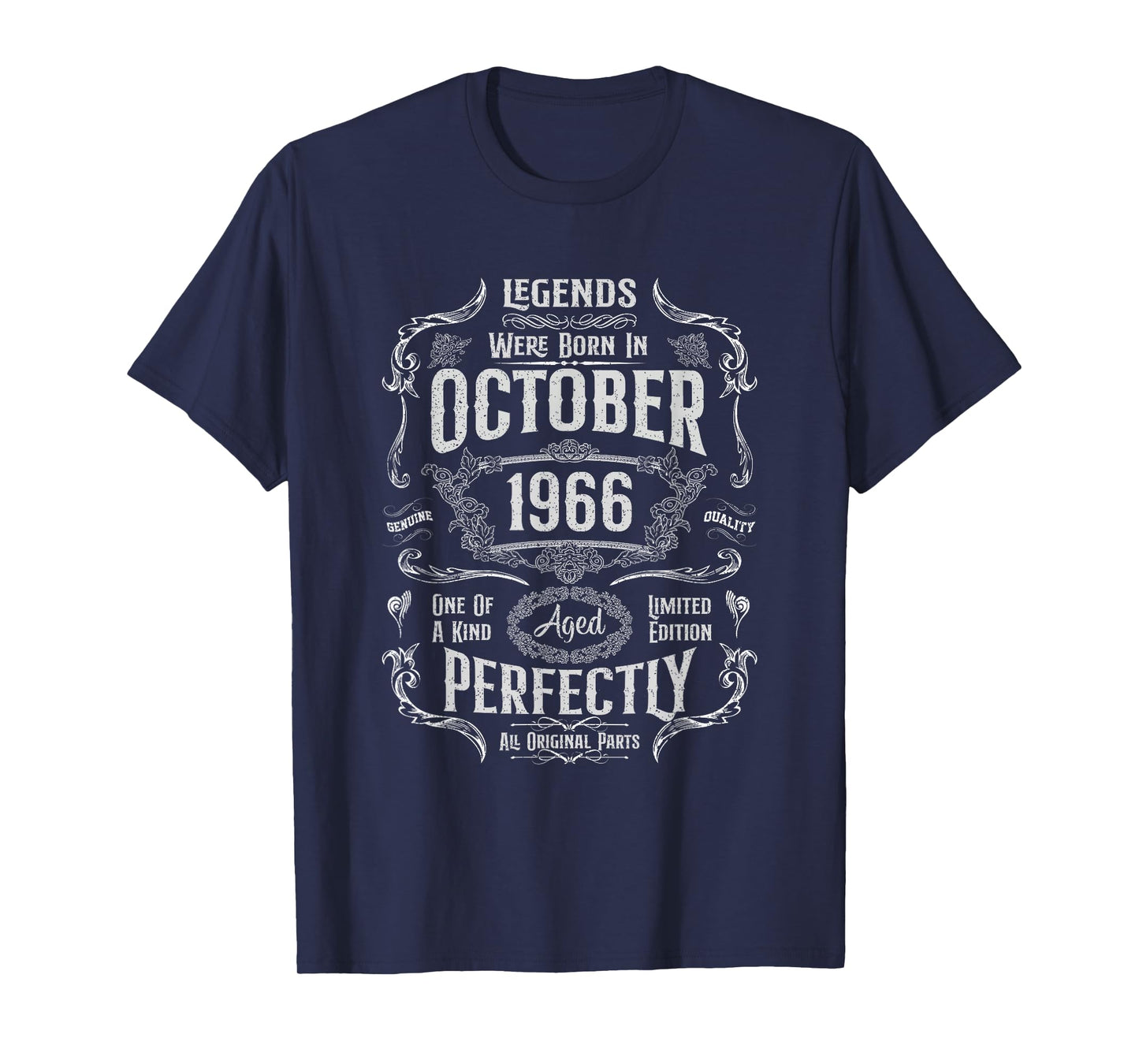 Vintage 59th Birthday Legends were Born in October 1966 T-Shirt