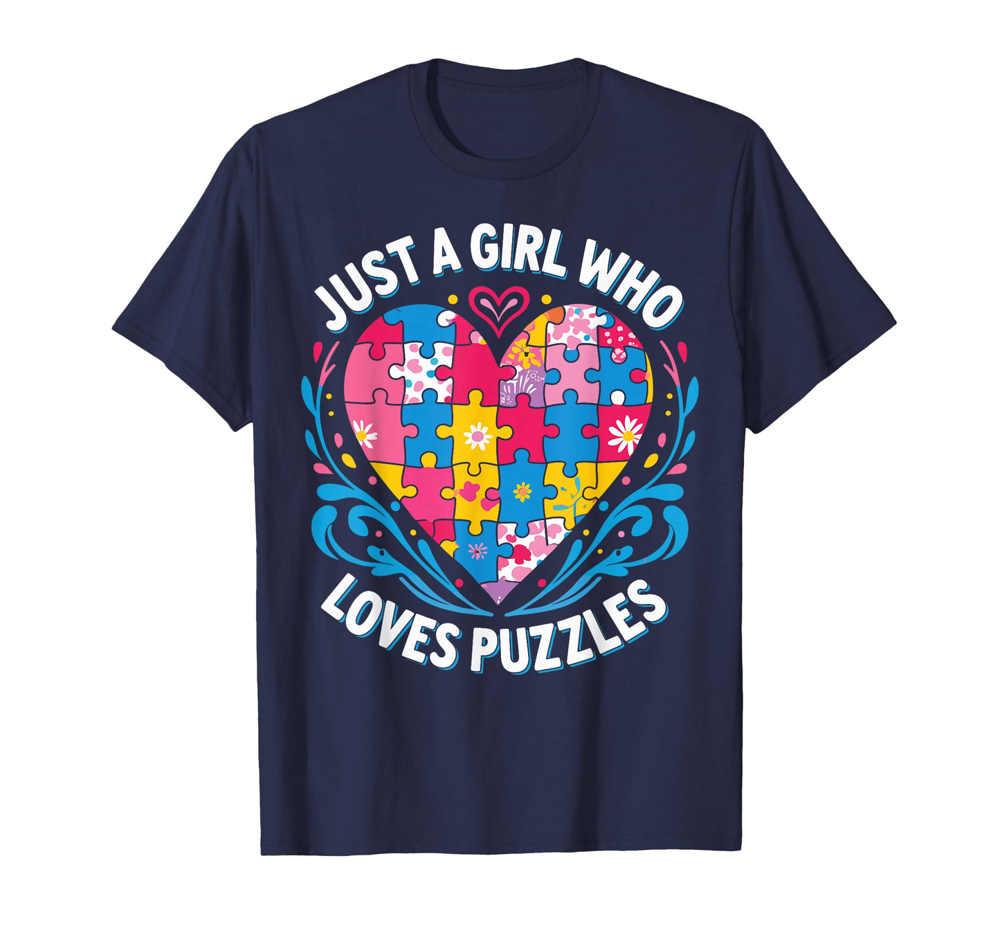 Just A Girl Who Loves Puzzles - Puzzle Piece Lover T-Shirt