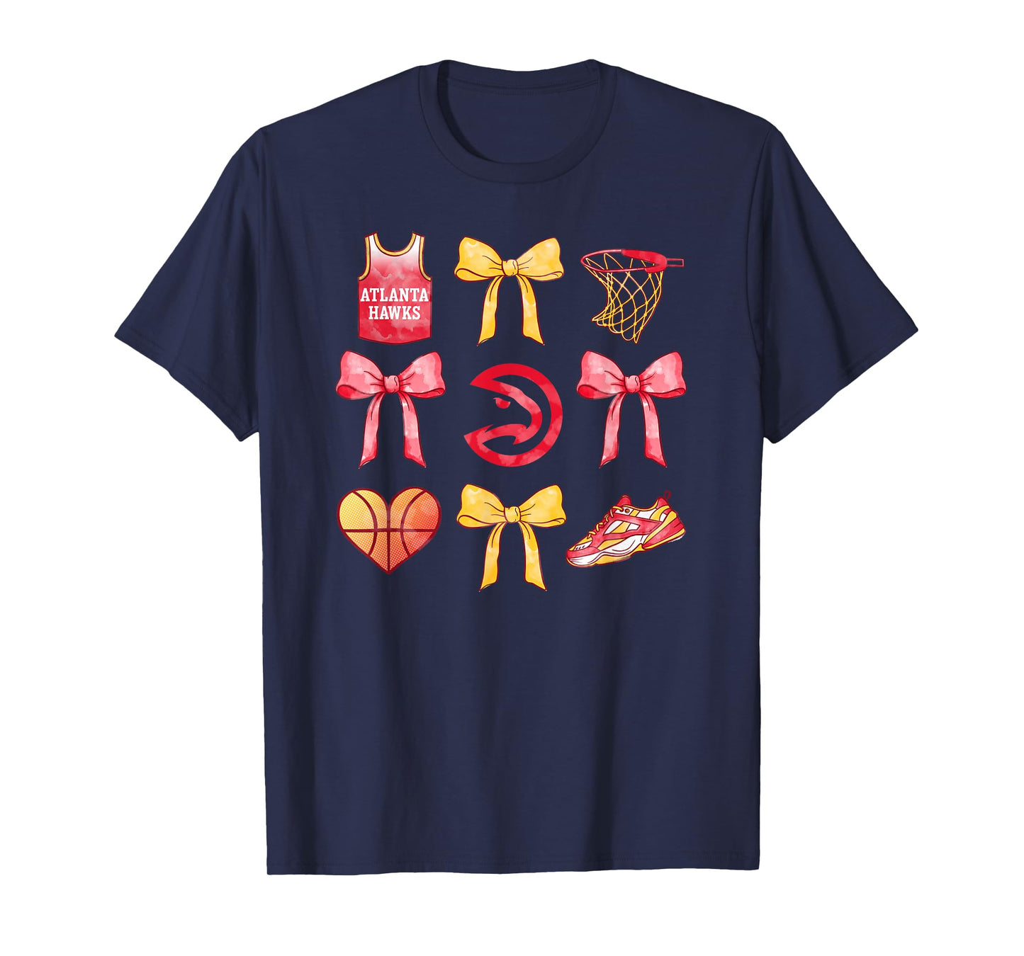 NBA Atlanta Hawks Bow Grid T-Shirt