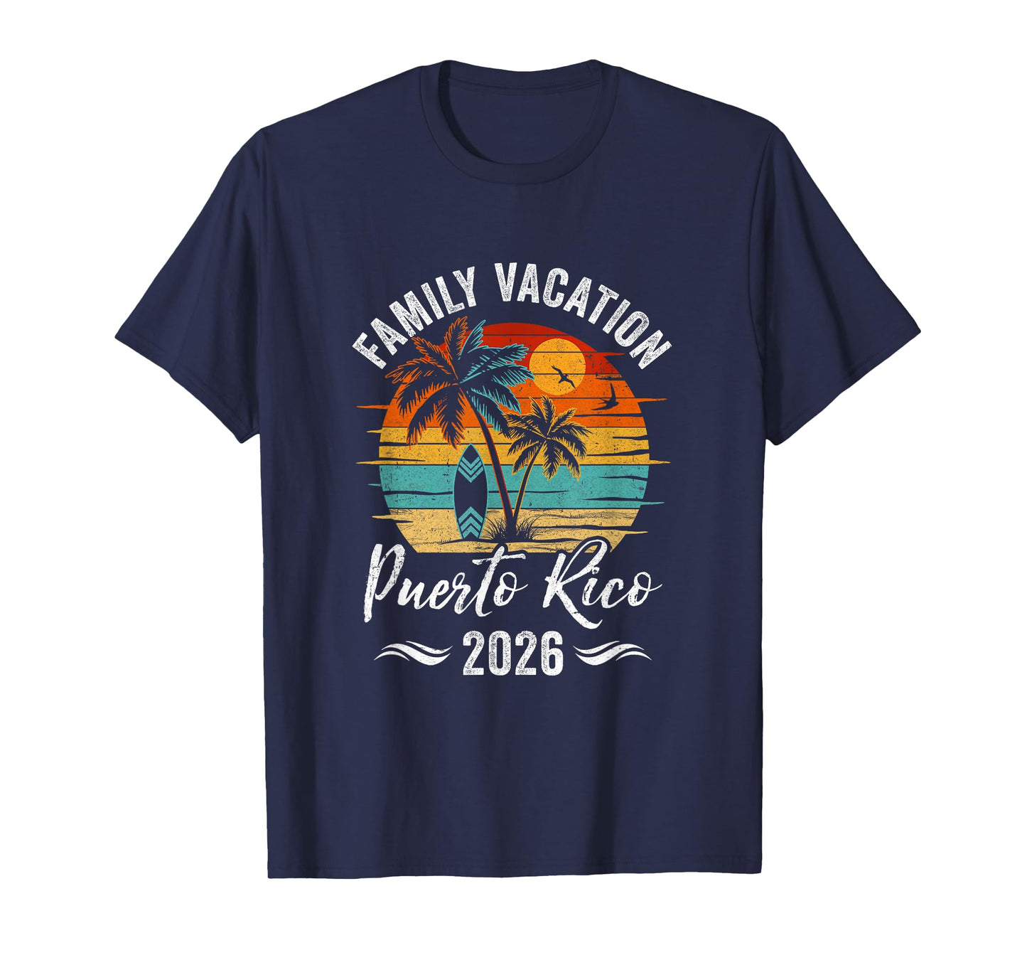 Family Vacation 2026 Vintage Puerto Rico Summer Matching T-Shirt