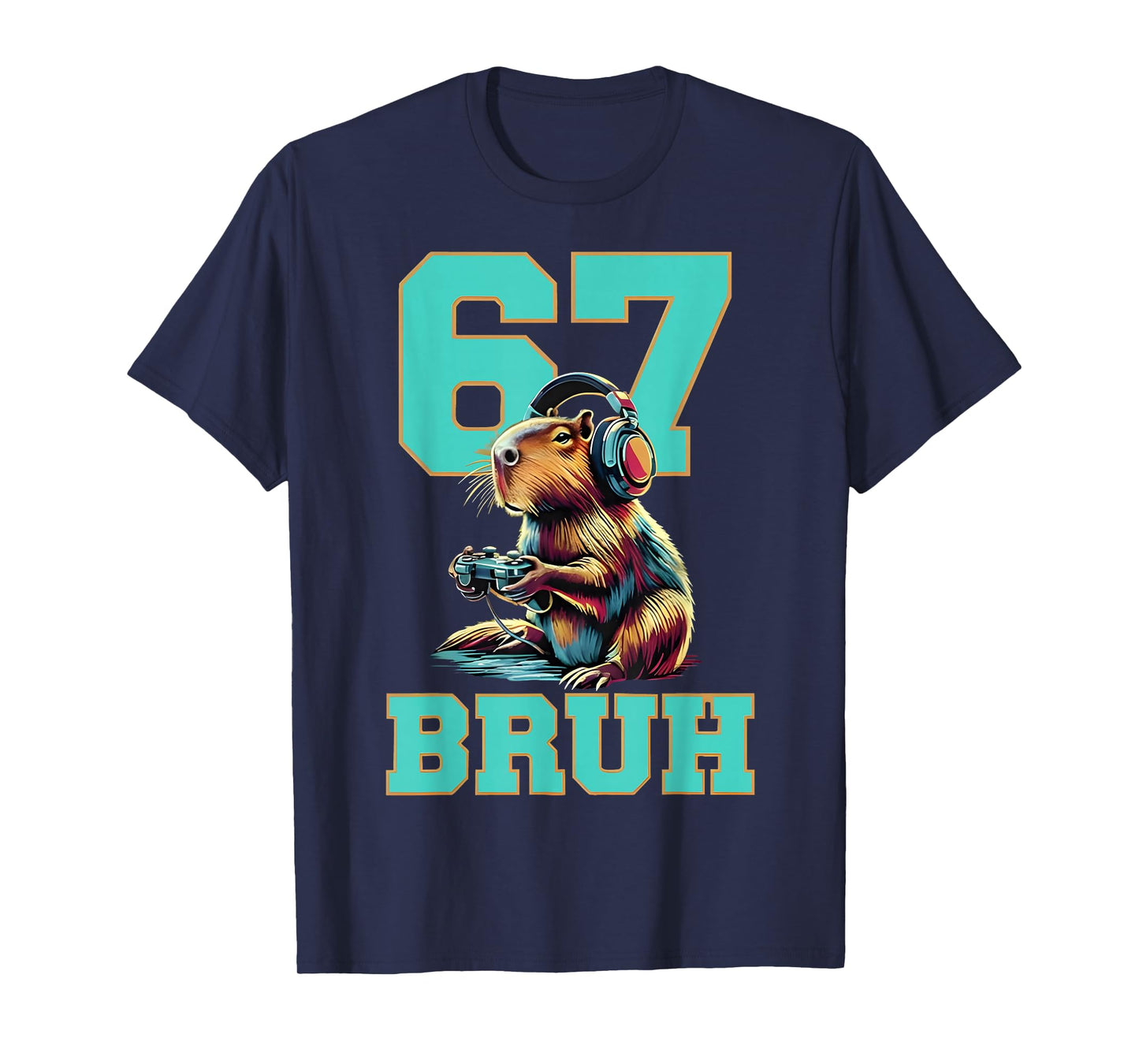 Funny Six Seven 67 Capybara Video Game Boys Gamer Gifts T-Shirt