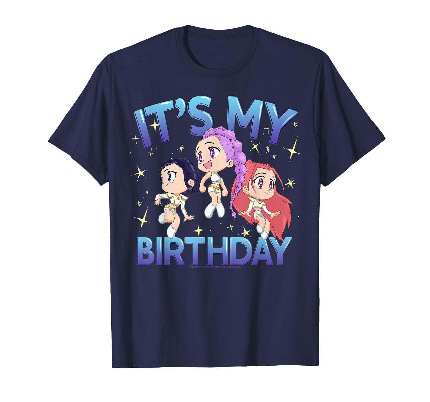 Kpop Demon Hunters It's My Birthday Cute Chibi Group Shot T-Shirt