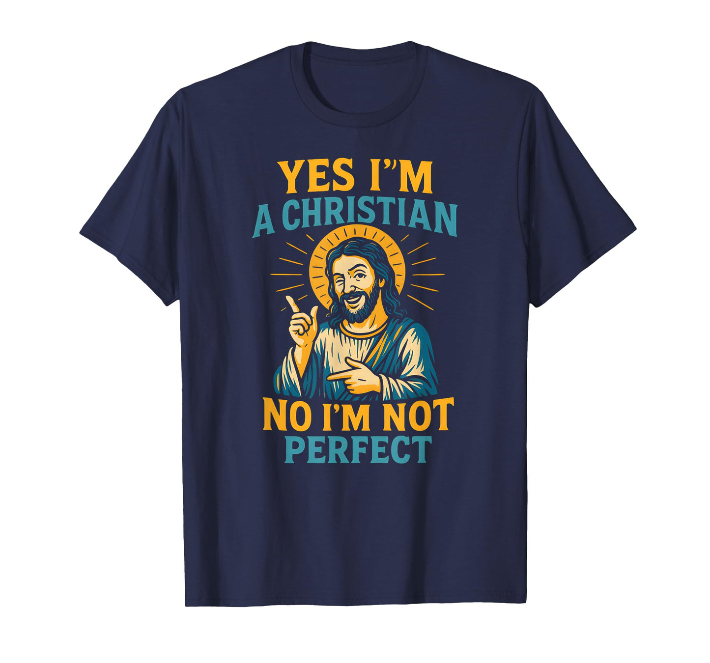 Christian Humor Not Perfect Cool Mens Religious Faith T-Shirt