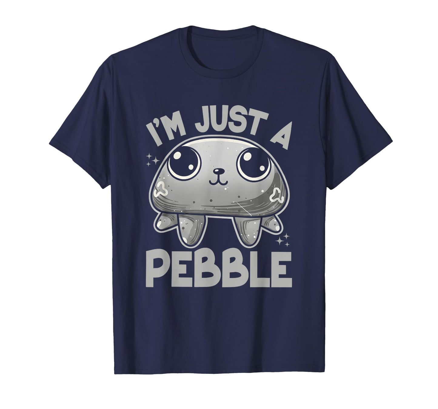 Im Just A Pebble Cute Minimalist Character Humor Design T-Shirt