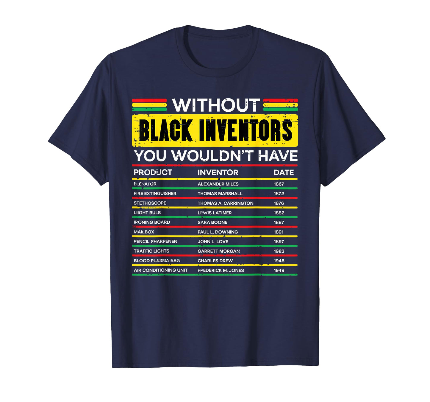 Without Black Inventors History Month African Men Women Kids T-Shirt