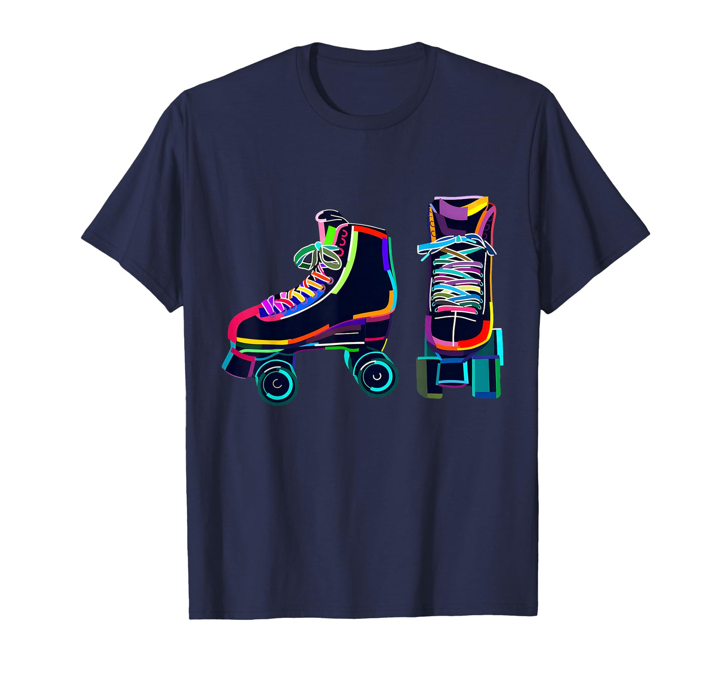Colourfull Roller Skate Novelty Graphic Rollerskate Skating T-Shirt