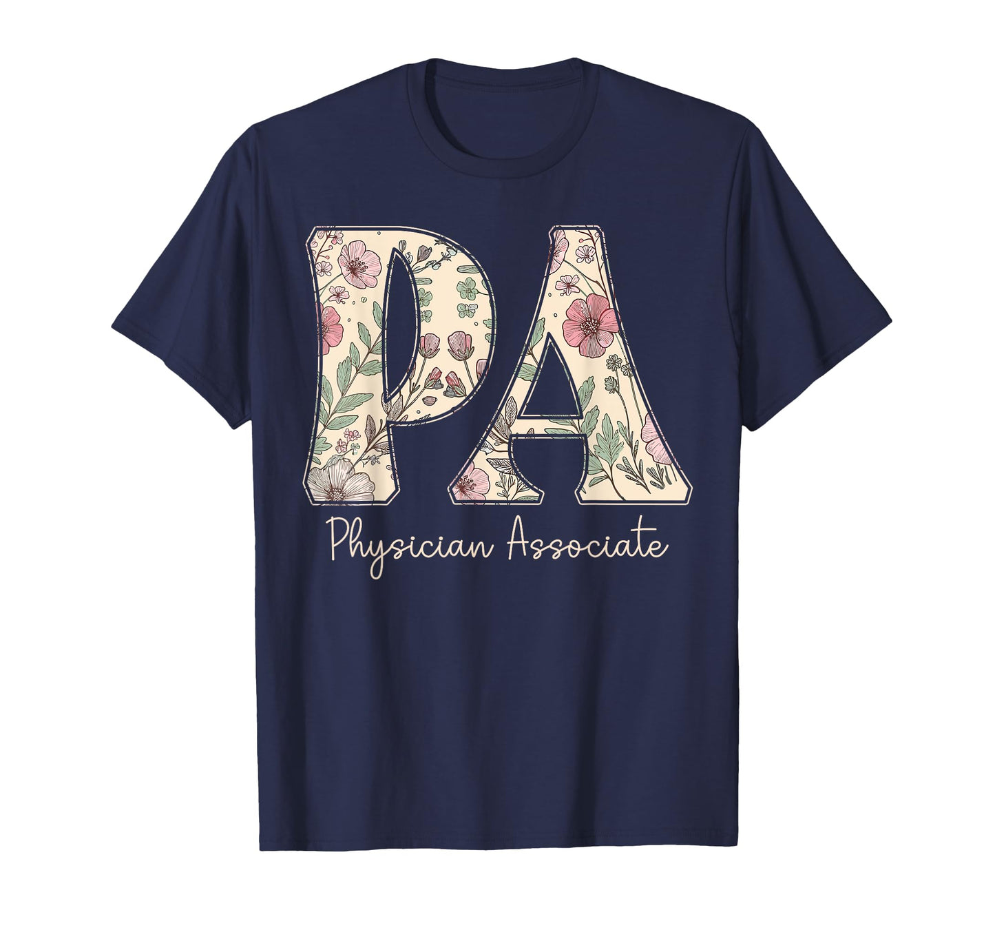 Boho Floral PA Physician Associate Week Gift Vintage Flower T-Shirt