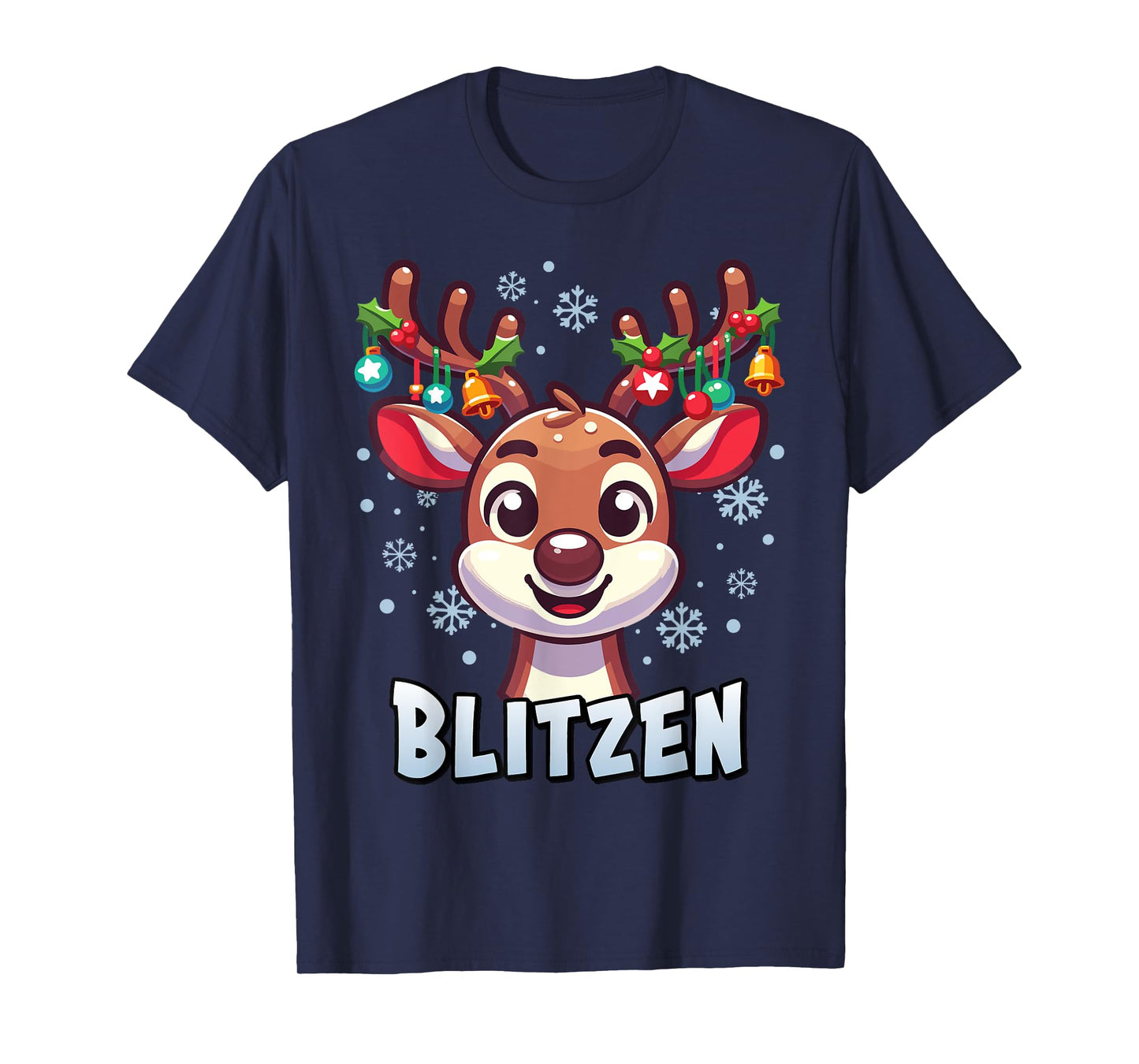 Santa’s Reindeer Blitzen Xmas Group Costume T-Shirt