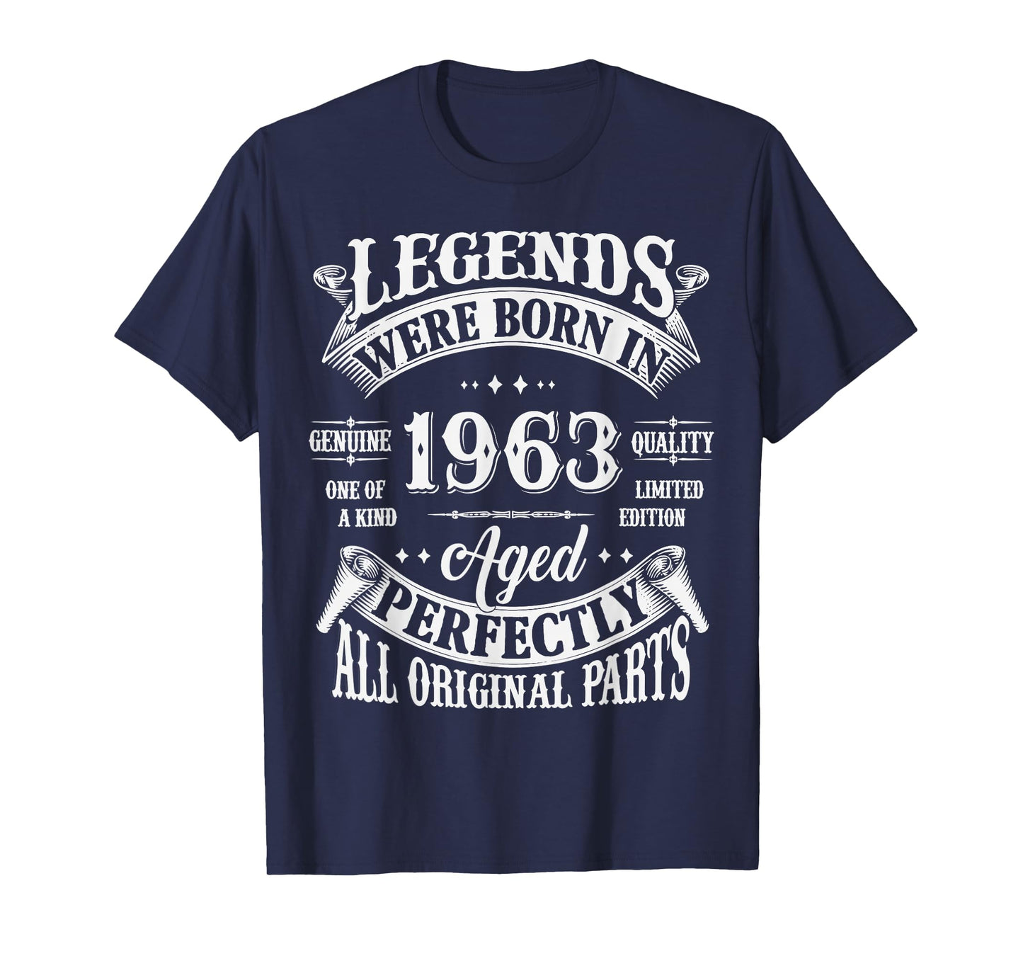 62nd Birthday Tee 62 Years Old Vintage Legends Born In 1963 T-Shirt
