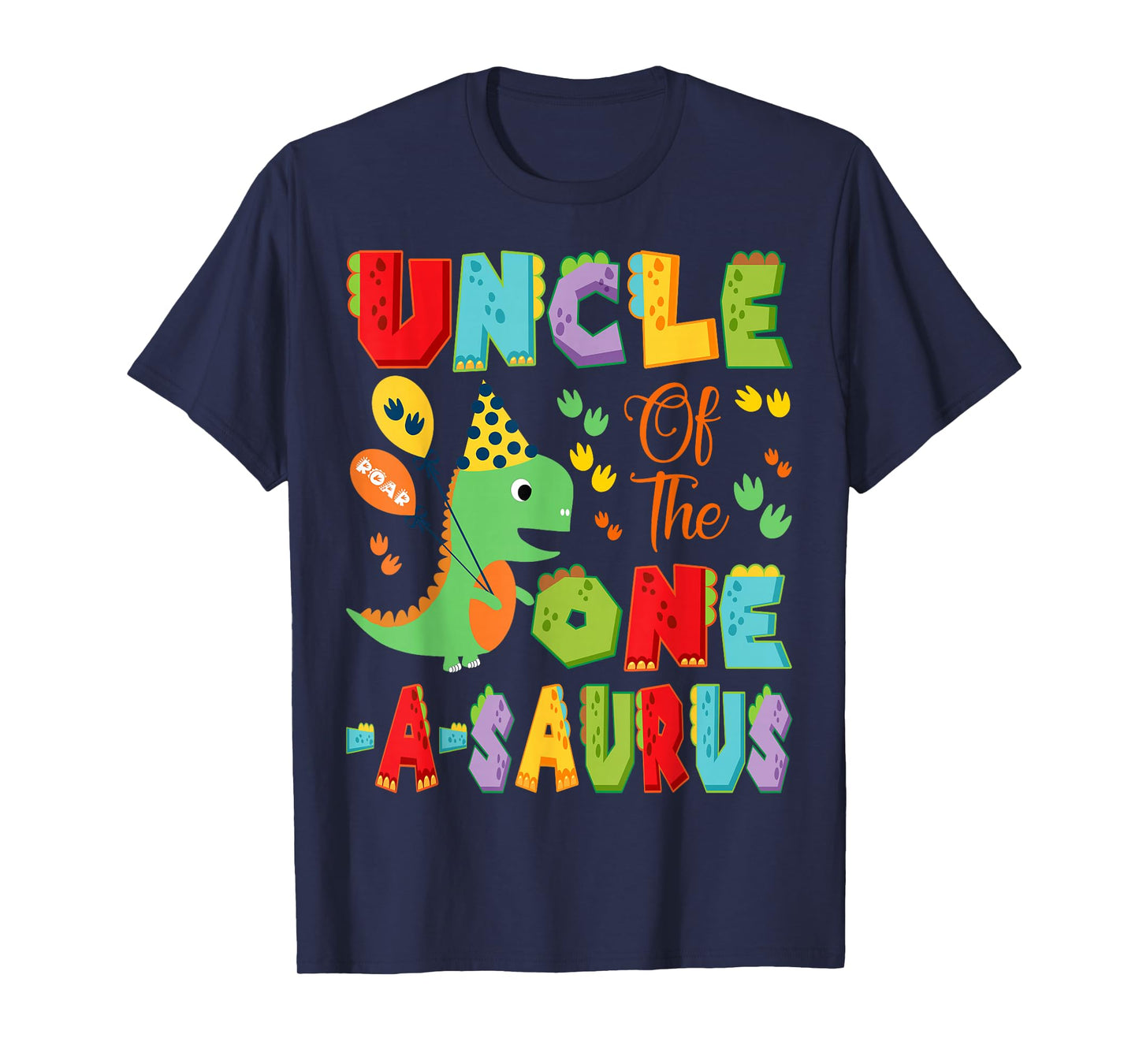 Uncle Of The One-A-Saurus 1St Birthday Boy Dinosaur T-Shirt