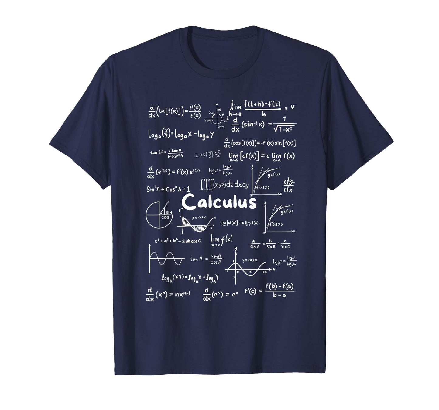 Mastering Essential Calculus Formulas Math Genius Teacher T-Shirt