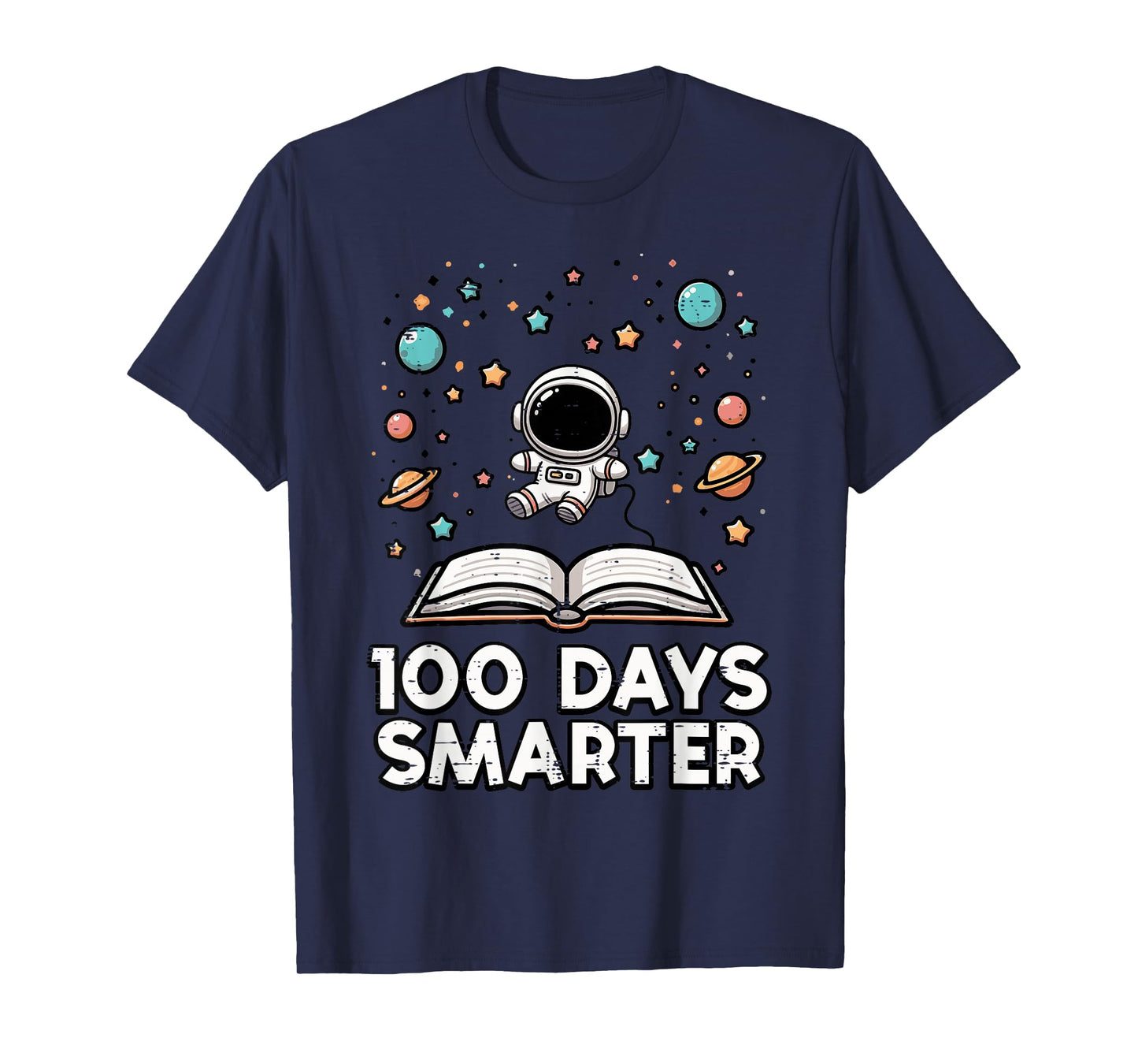 100 Days Smarter Astronaut Book 100th Day Girls Kids Women T-Shirt