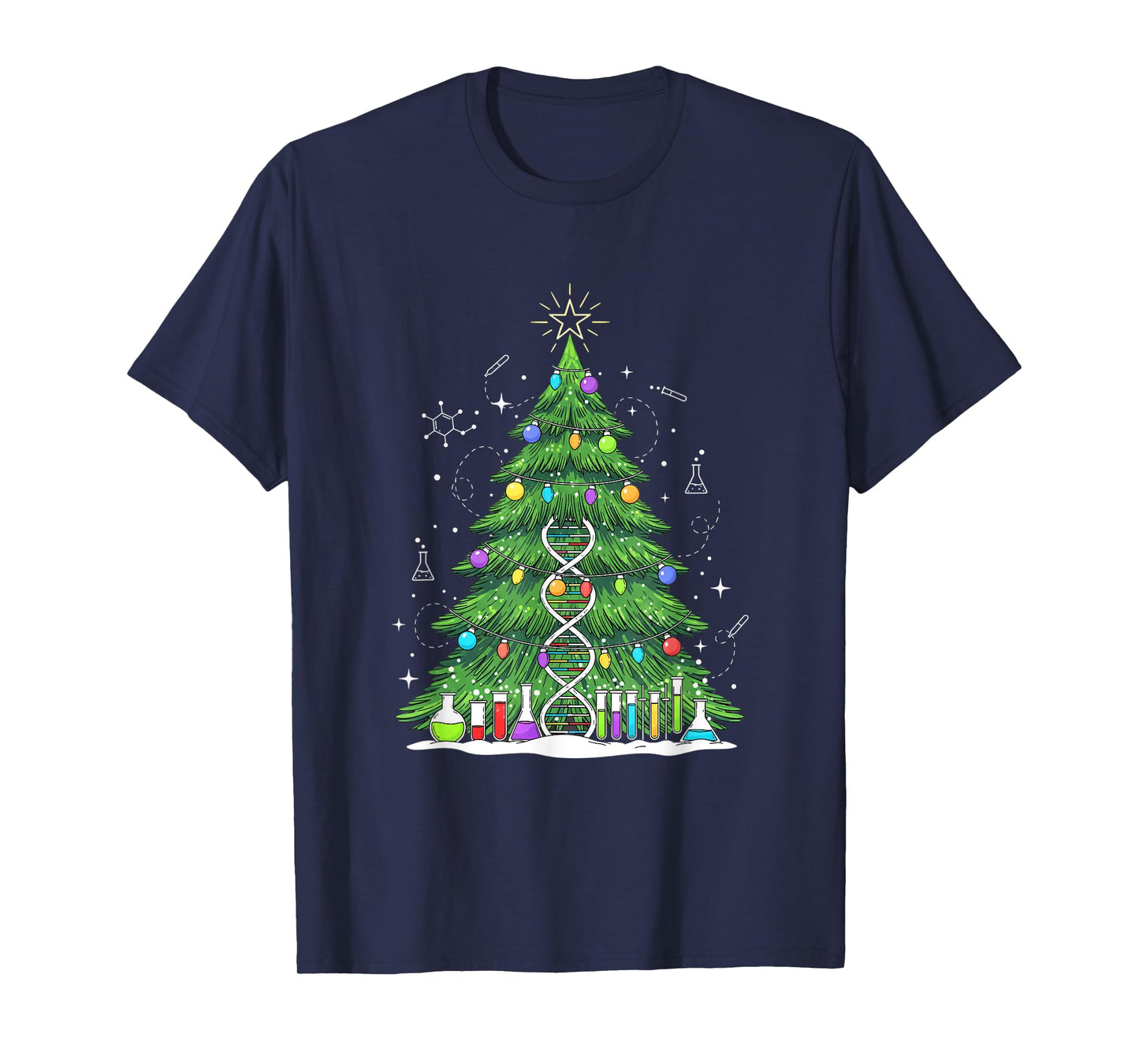 Science & Technology DNA Christmas Tree, Lab Chemistry Tree T-Shirt