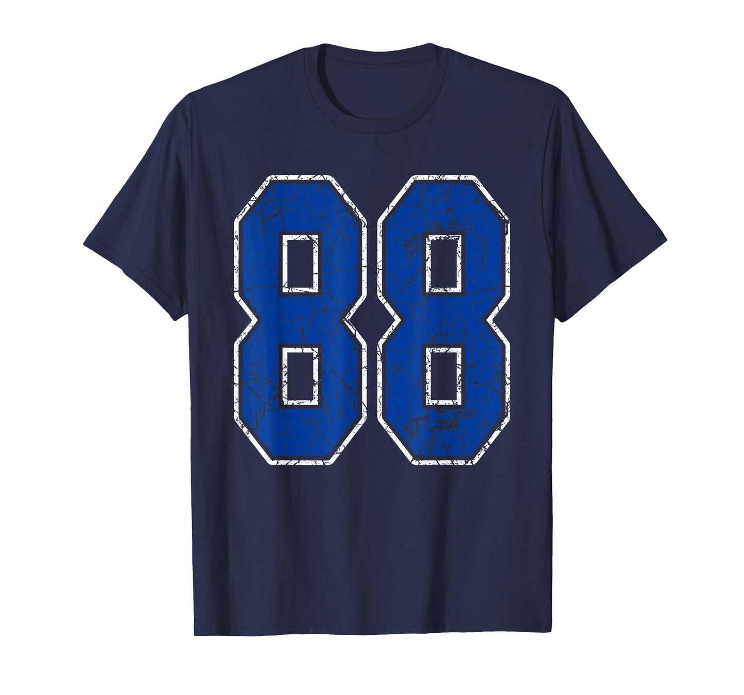 Royal Blue and White Number 88 Jersey Player Uniform #88 Fan T-Shirt