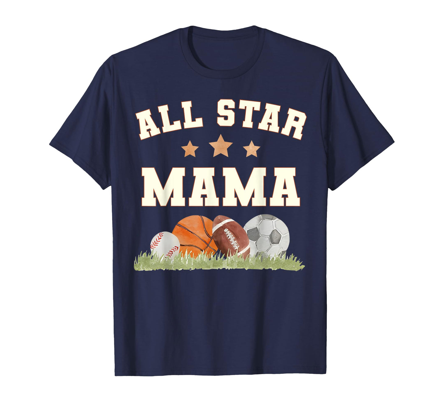 Mama of The Birthday Boy Basketball Football Soccer Sport T-Shirt