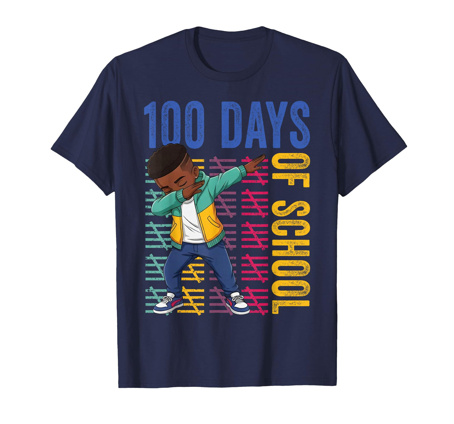 100 Days of School Dabbing Boy Student 100th Day of School T-Shirt